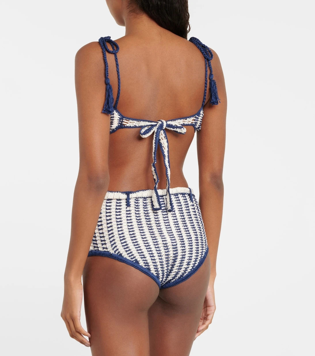 Anna Kosturova - Crochet cotton bandeau bikini top