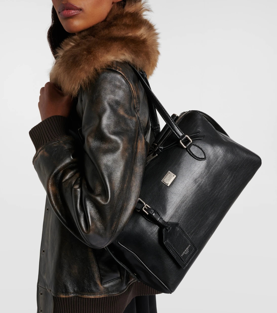 Dolce&Gabbana - Vittoria leather tote bag