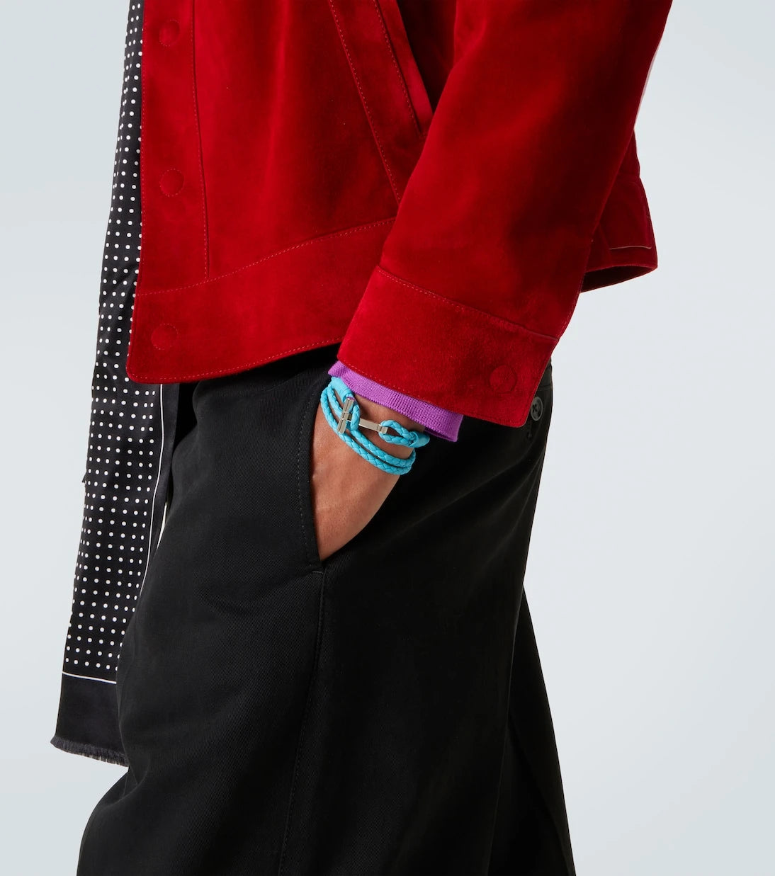 Tom Ford - T braided leather bracelet
