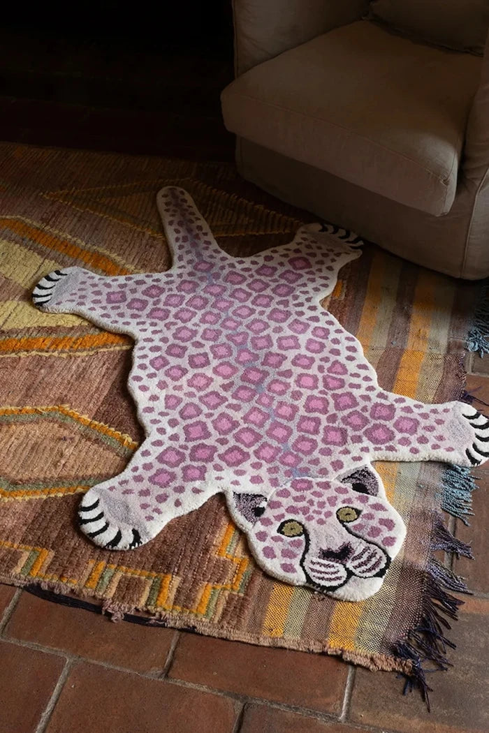 Doing Goods Lilly Leopard Yün Halı 155 x 93 x 2 cm