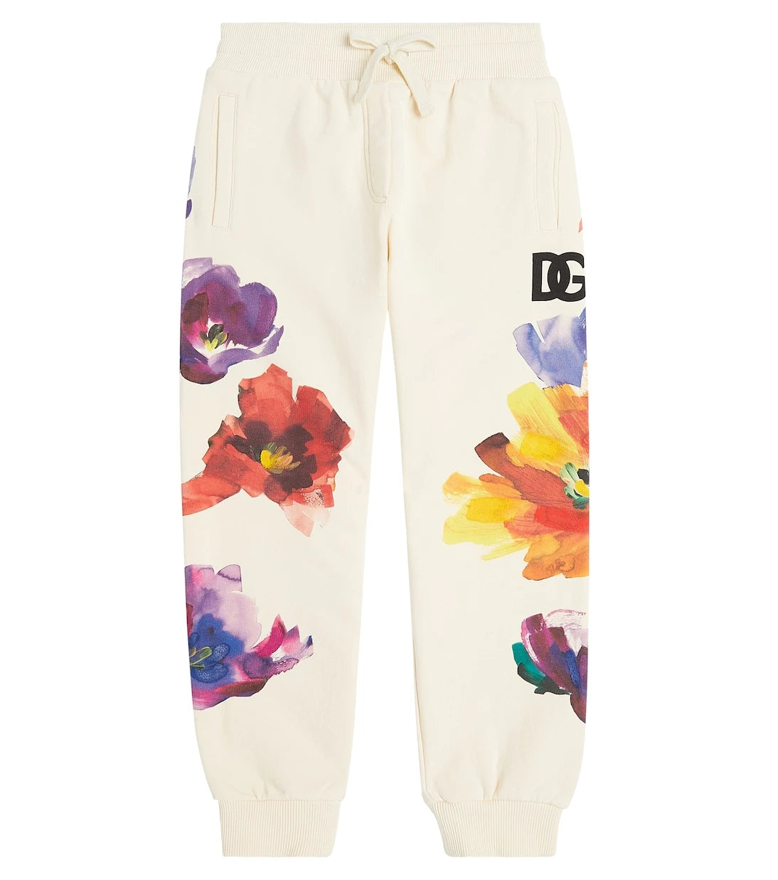 Dolce&Gabbana Kids - Floral cotton jersey sweatpants