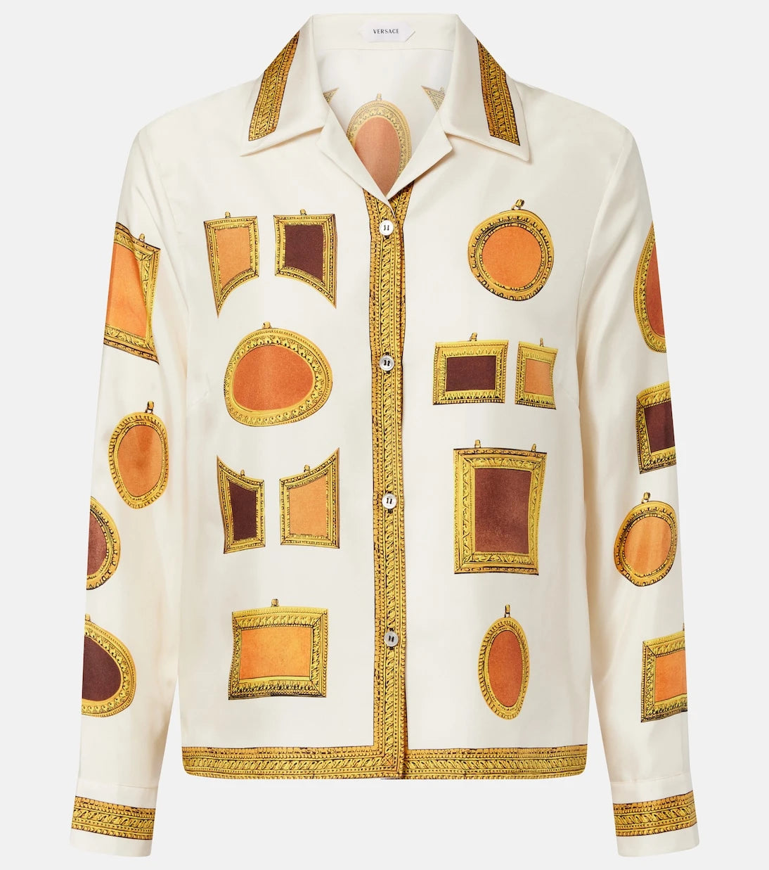 Versace - Printed silk twill shirt