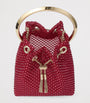 Jimmy Choo Red Embellished Bon Bon Top-Handle Bag