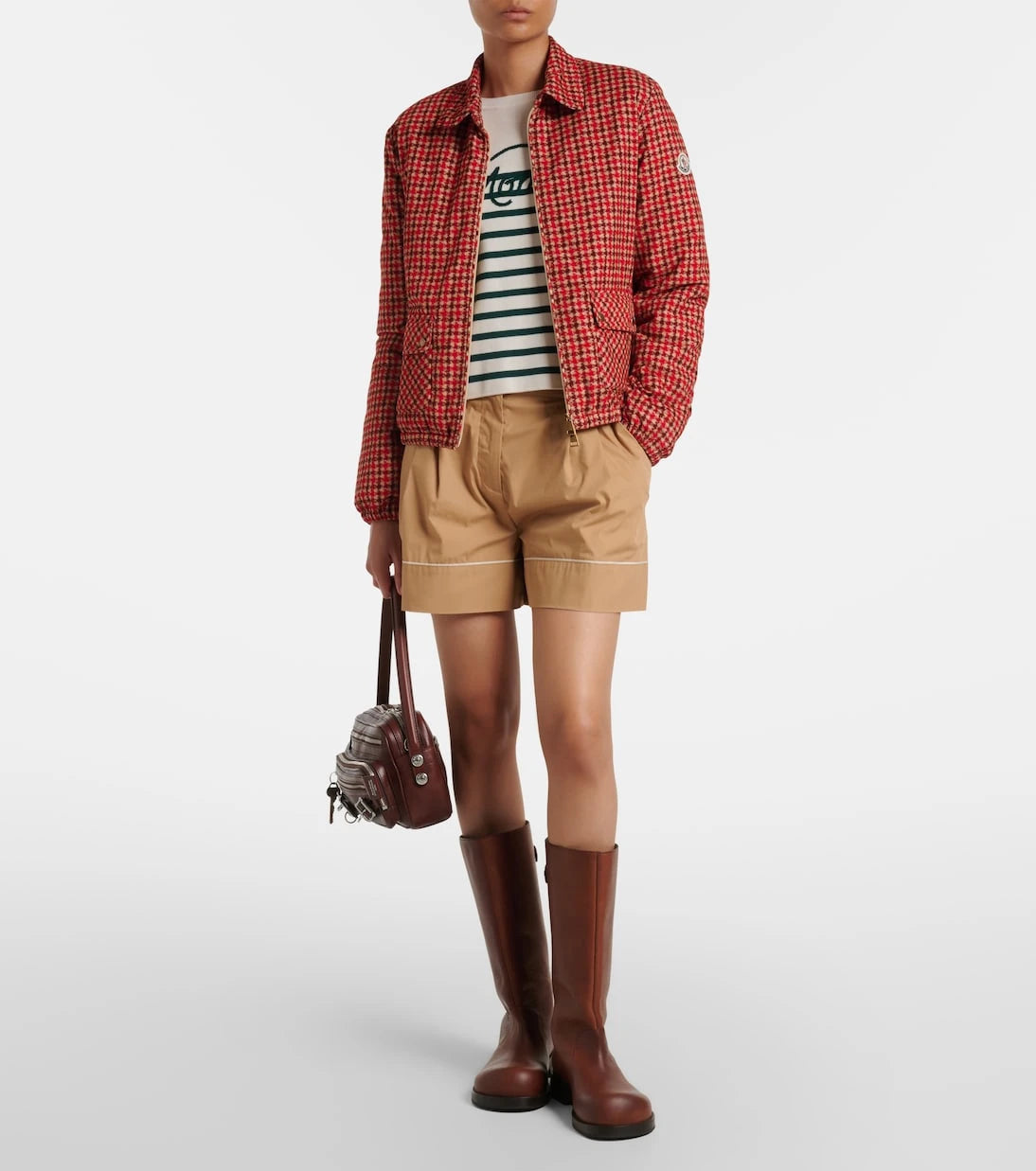 Moncler - Embroidered striped virgin wool sweater