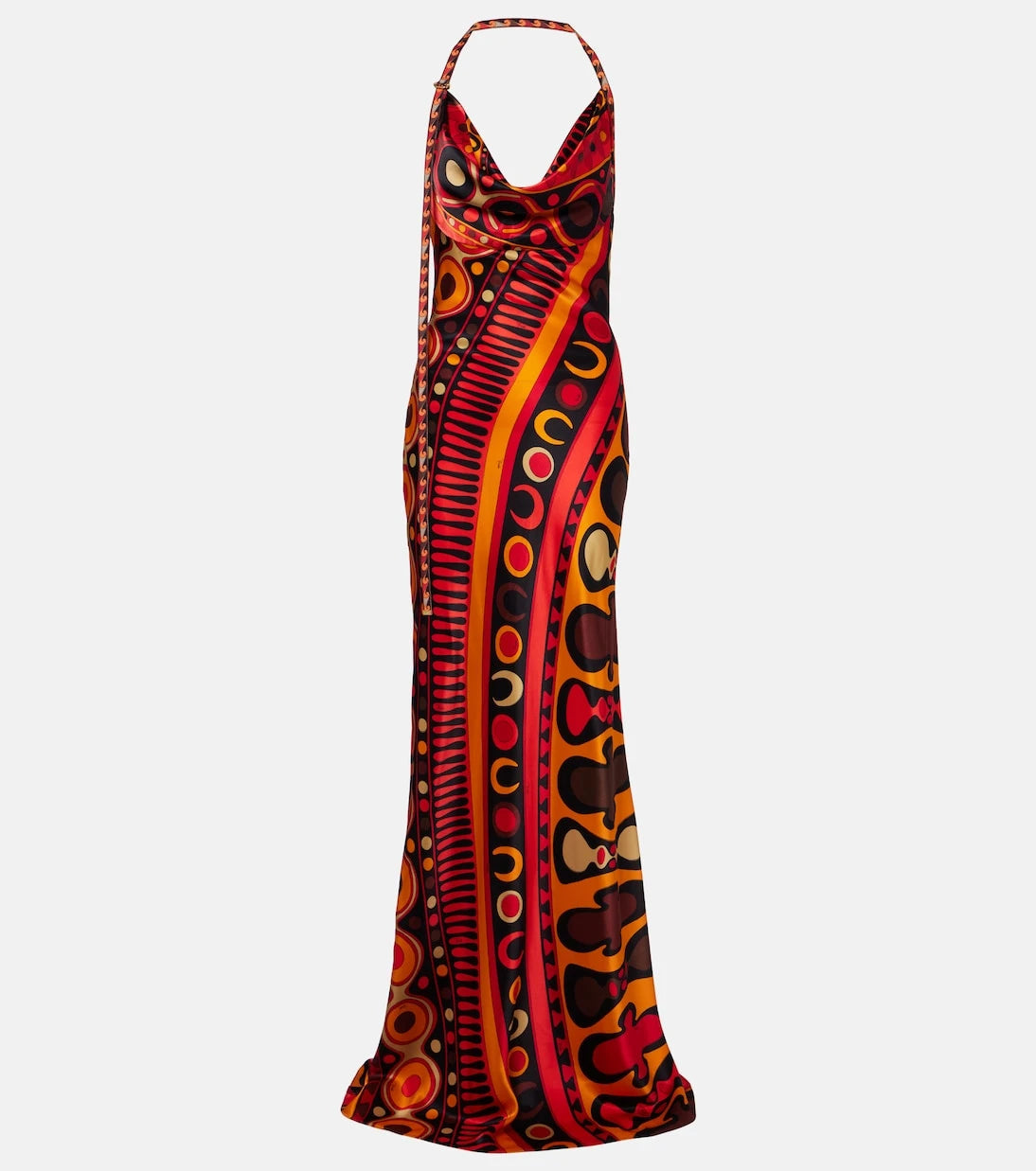 Pucci - Soleil open-back satin maxi dress