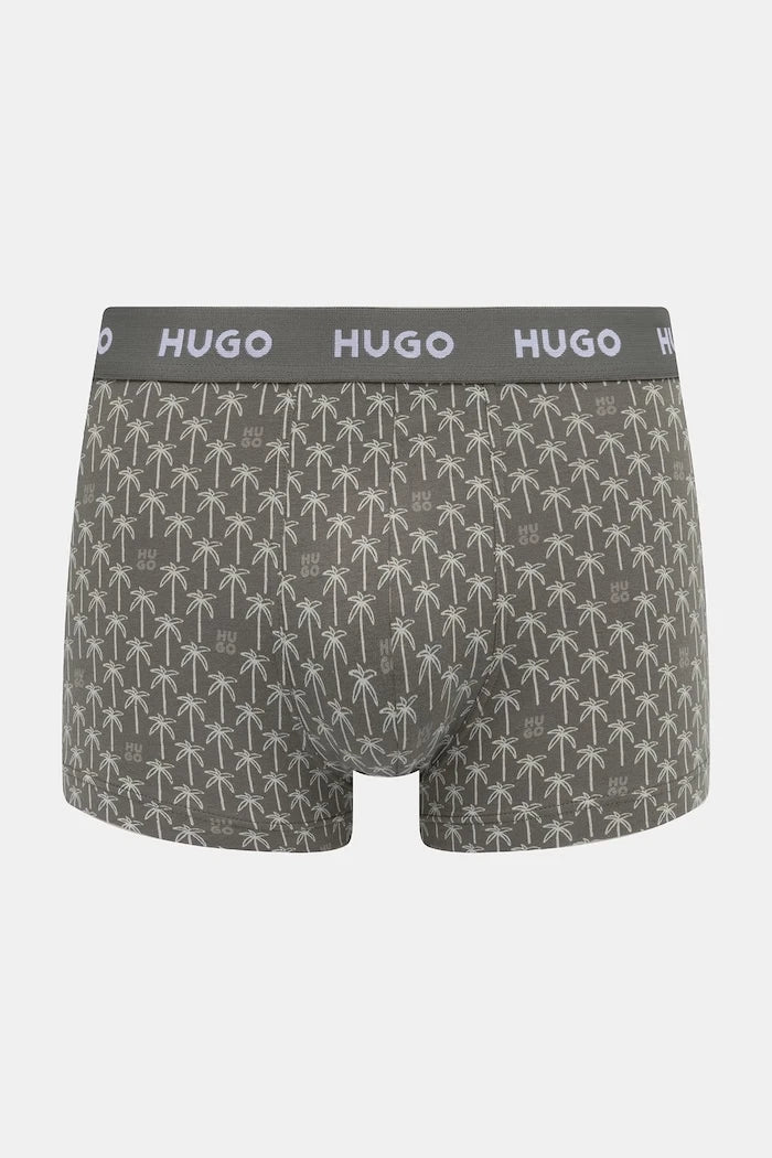 HUGO erkek pamuk elastan boxer şort TRIPLET DESIGN 3'lü set