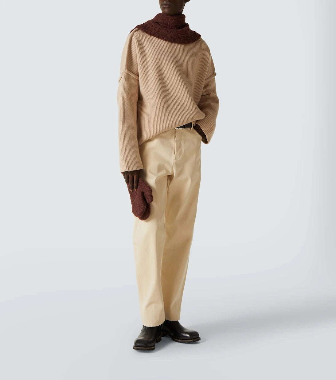 Jil Sander - جينز مستقيم بقصة متوسطة الارتفاع