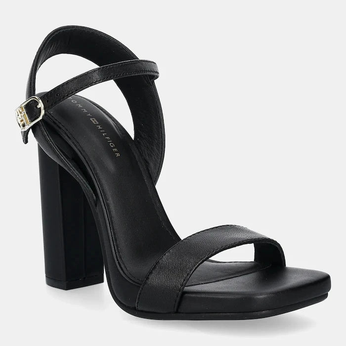 Кожени сандали Tommy Hilfiger HIGH HEEL LEATHER SANDAL