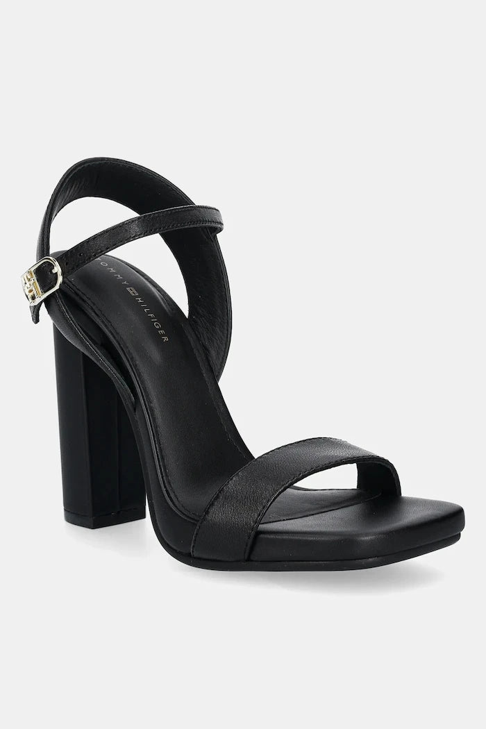 Кожени сандали Tommy Hilfiger HIGH HEEL LEATHER SANDAL