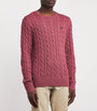 Polo Ralph Lauren Red Cotton Cable Sweater