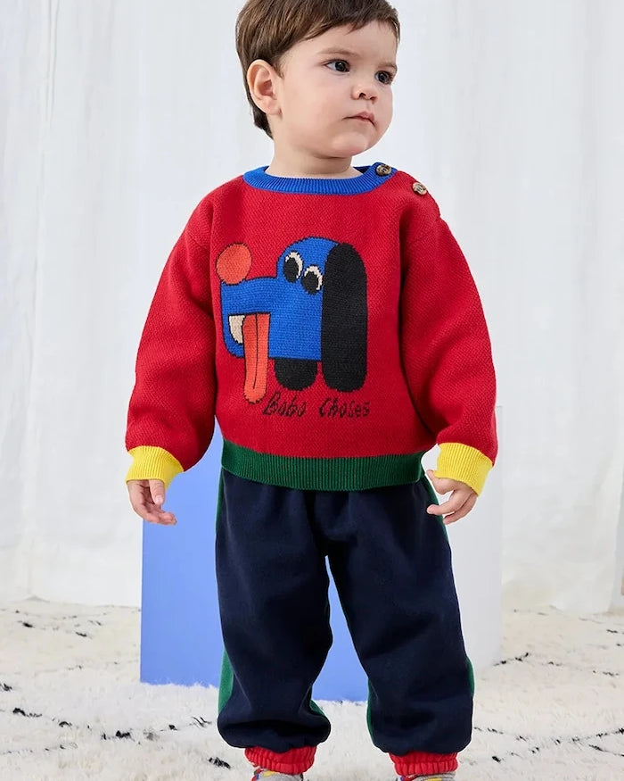 Бебешки памучен спортен панталон Bobo Choses