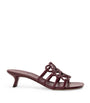 LOEWE Leather Petal Anagram Heeled Mules 45