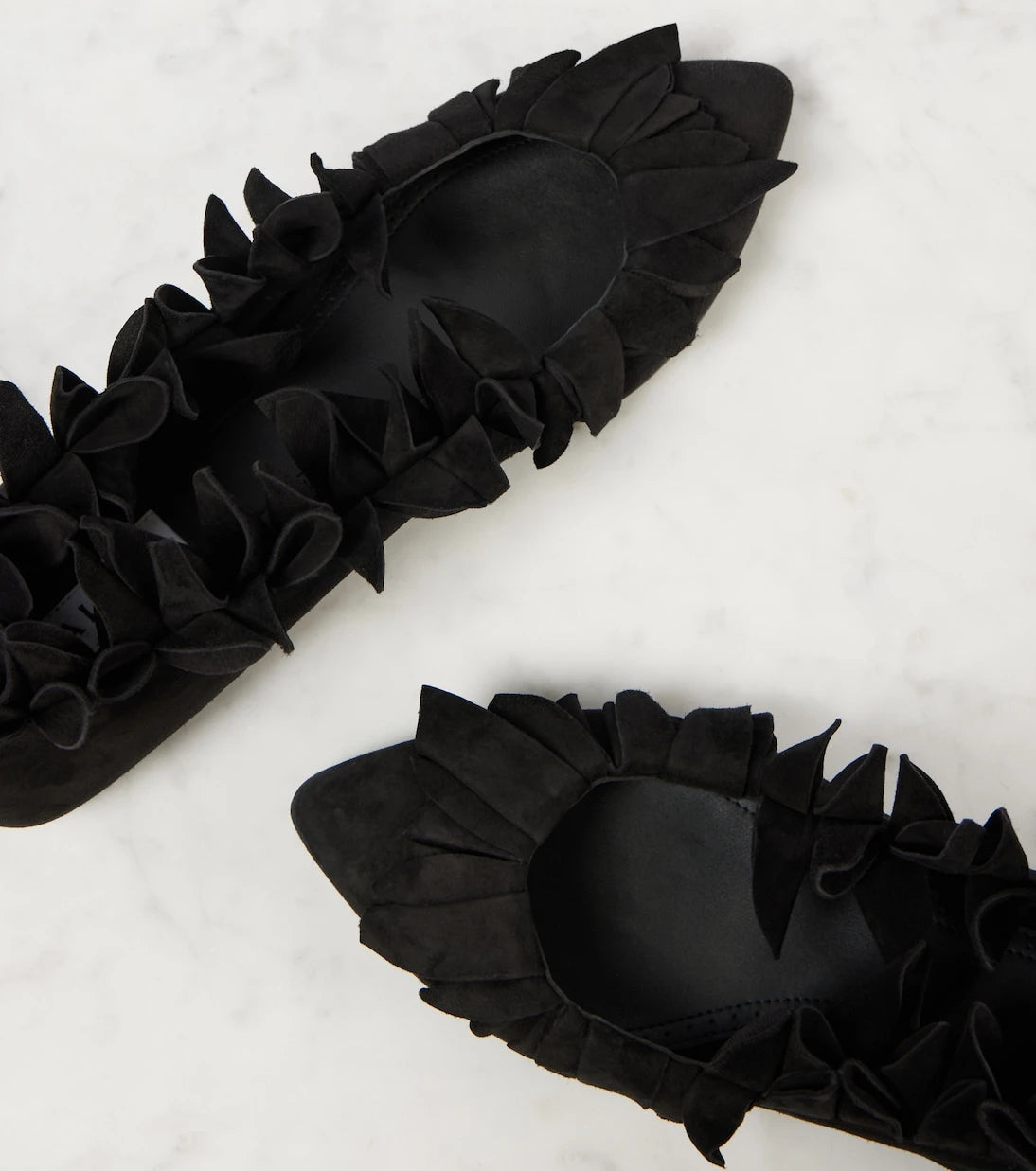 Alaïa - Petal suede ballet flats