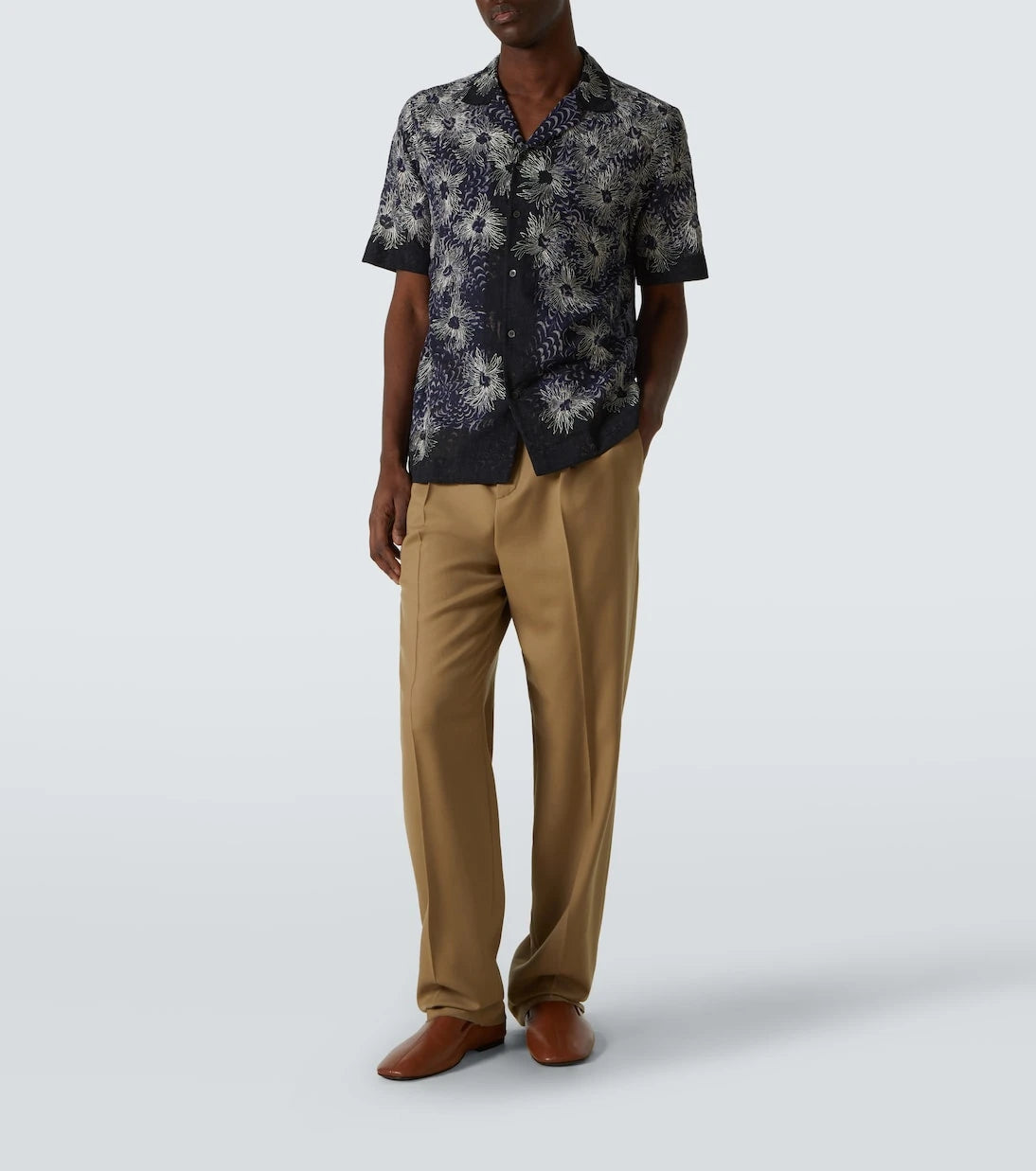 Dries Van Noten - Embroidered cotton bowling shirt