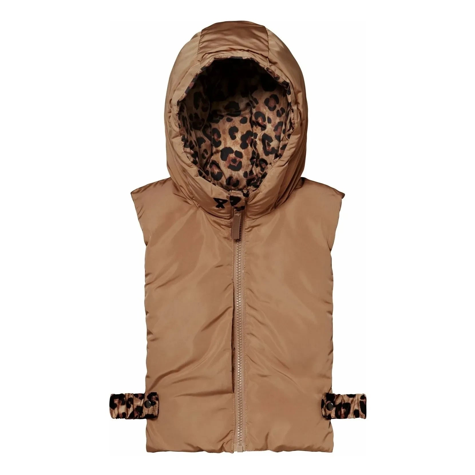 Fudoon - Exclusivité Fudoon X Smallable - Reversible Leopard Hooded Down Jacket | Brown