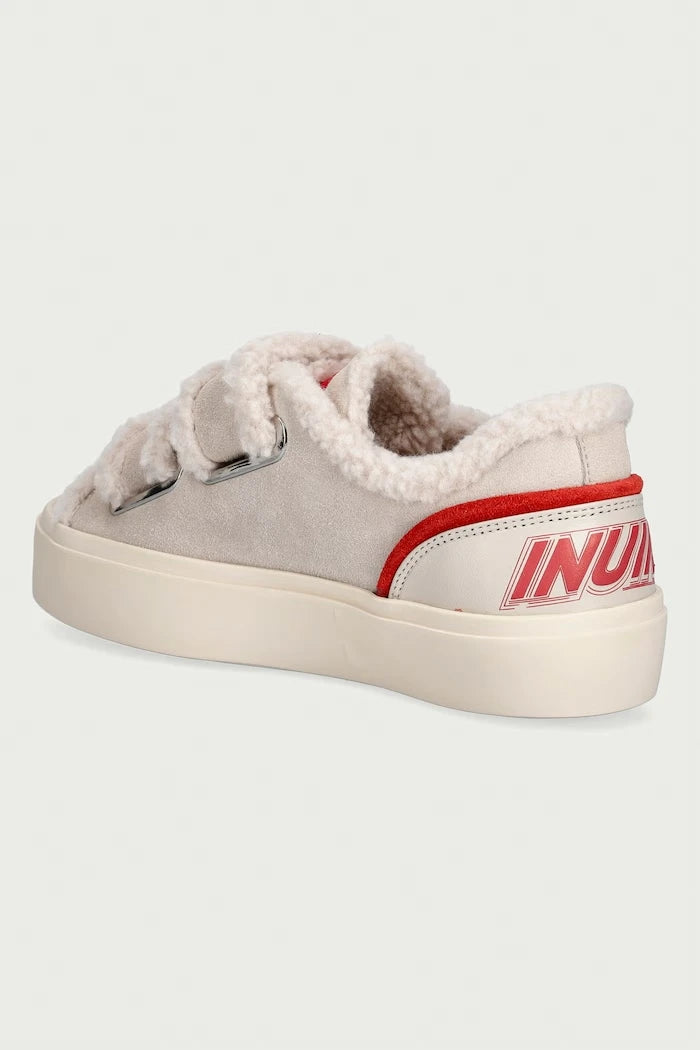 Inuikii Lila Shearling Low Velcro Kadın Süet Sneaker