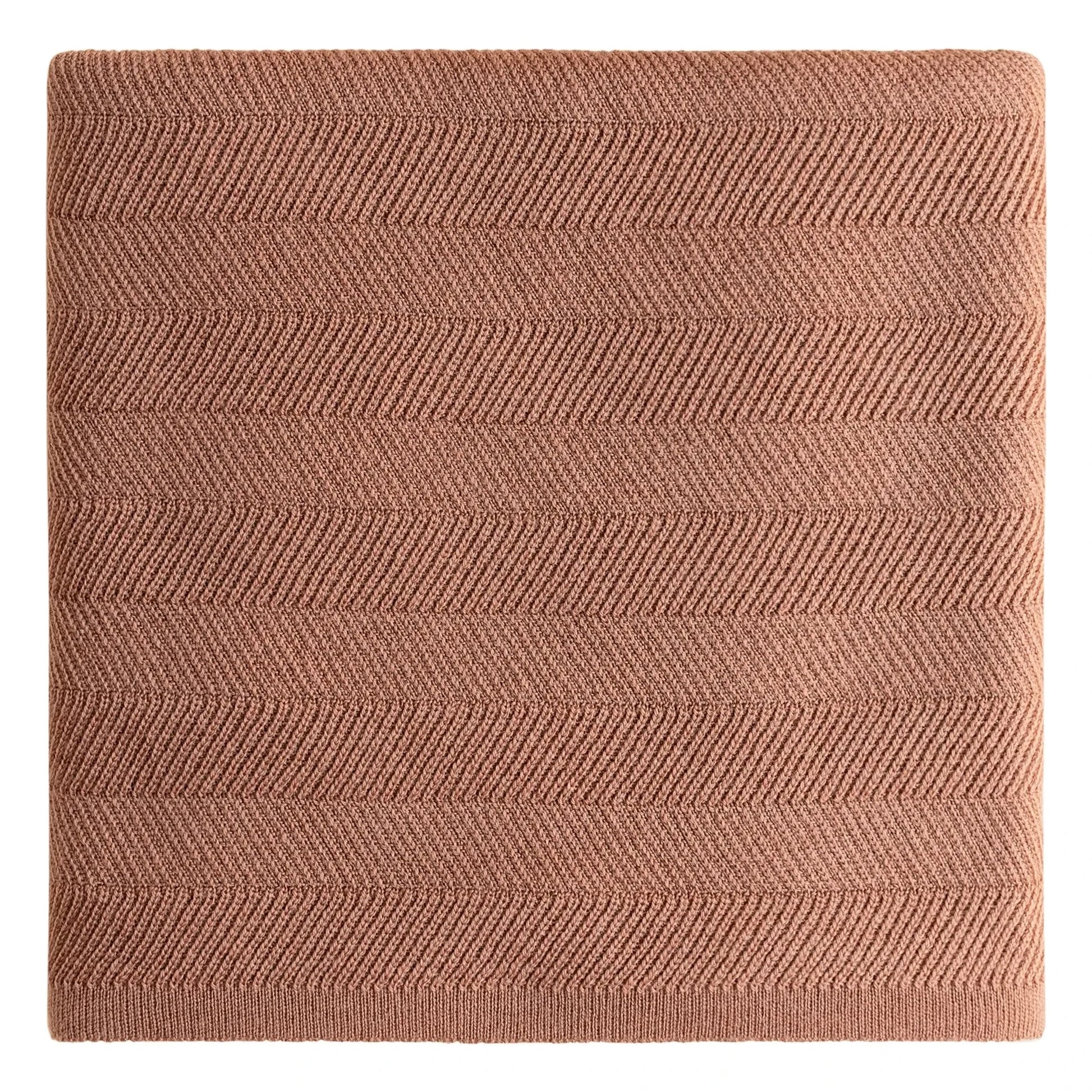 Hvid - Freddie Merino Wool Blanket | Terracotta