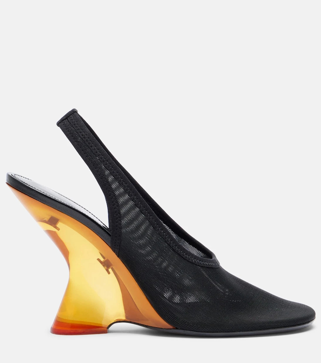 Dries Van Noten - Mesh wedge slingback pumps