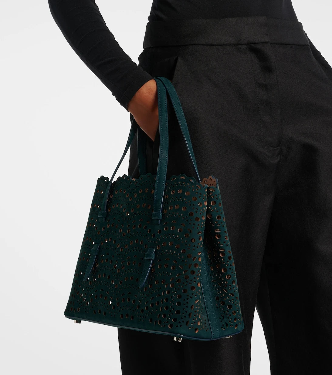 Alaïa - Le Mina 25 Vienne Wave leather tote bag