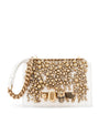Leather Embellished Jewelled Satchel