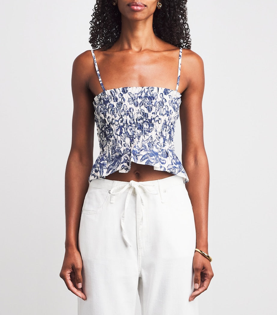 Maje Multi Cotton Printed Crop Top