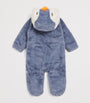 Faux Fur Penguin Sleepsuit (0-24 Months) BLUE
