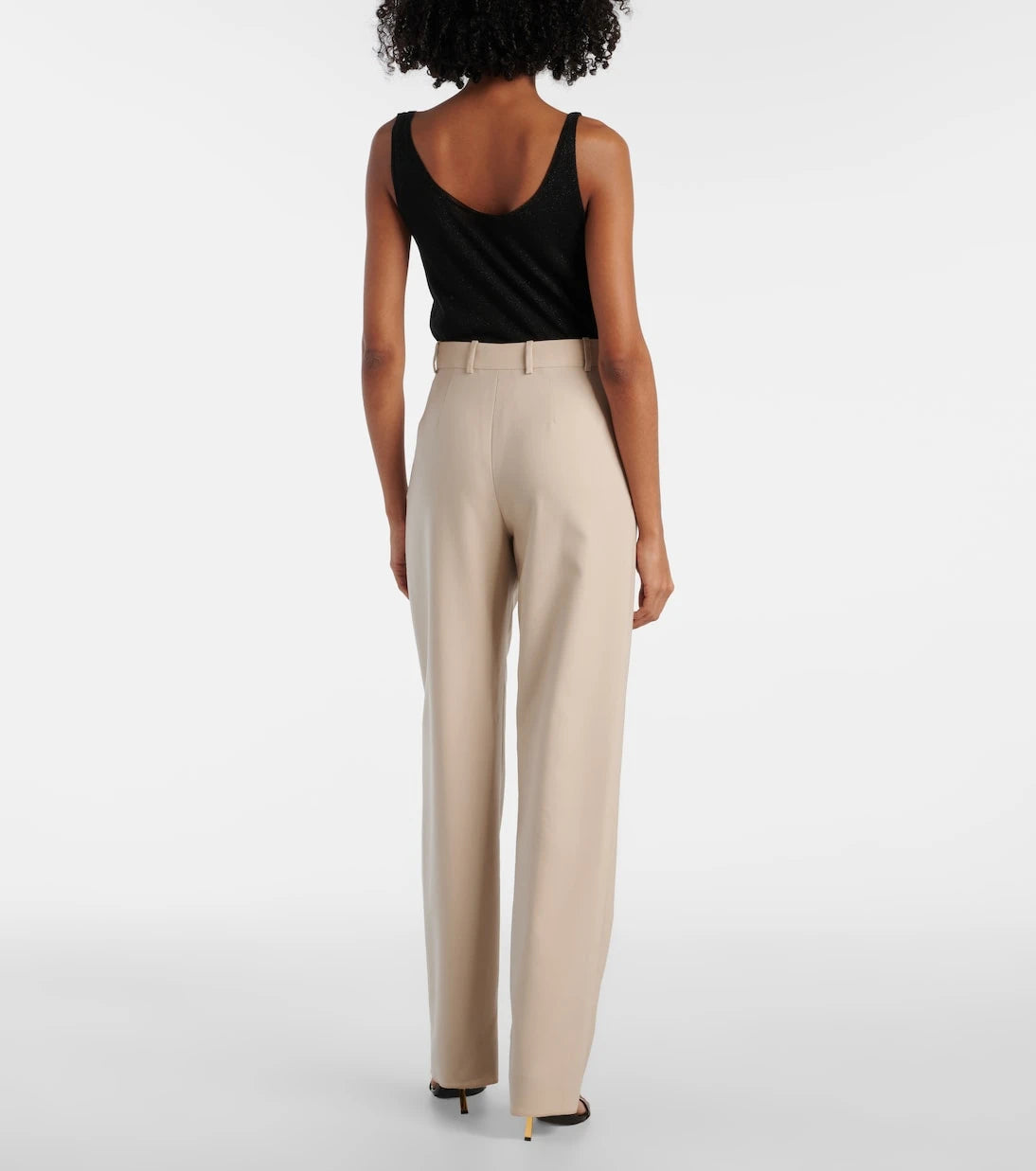 Saint Laurent - Pleated wool wide-leg pants