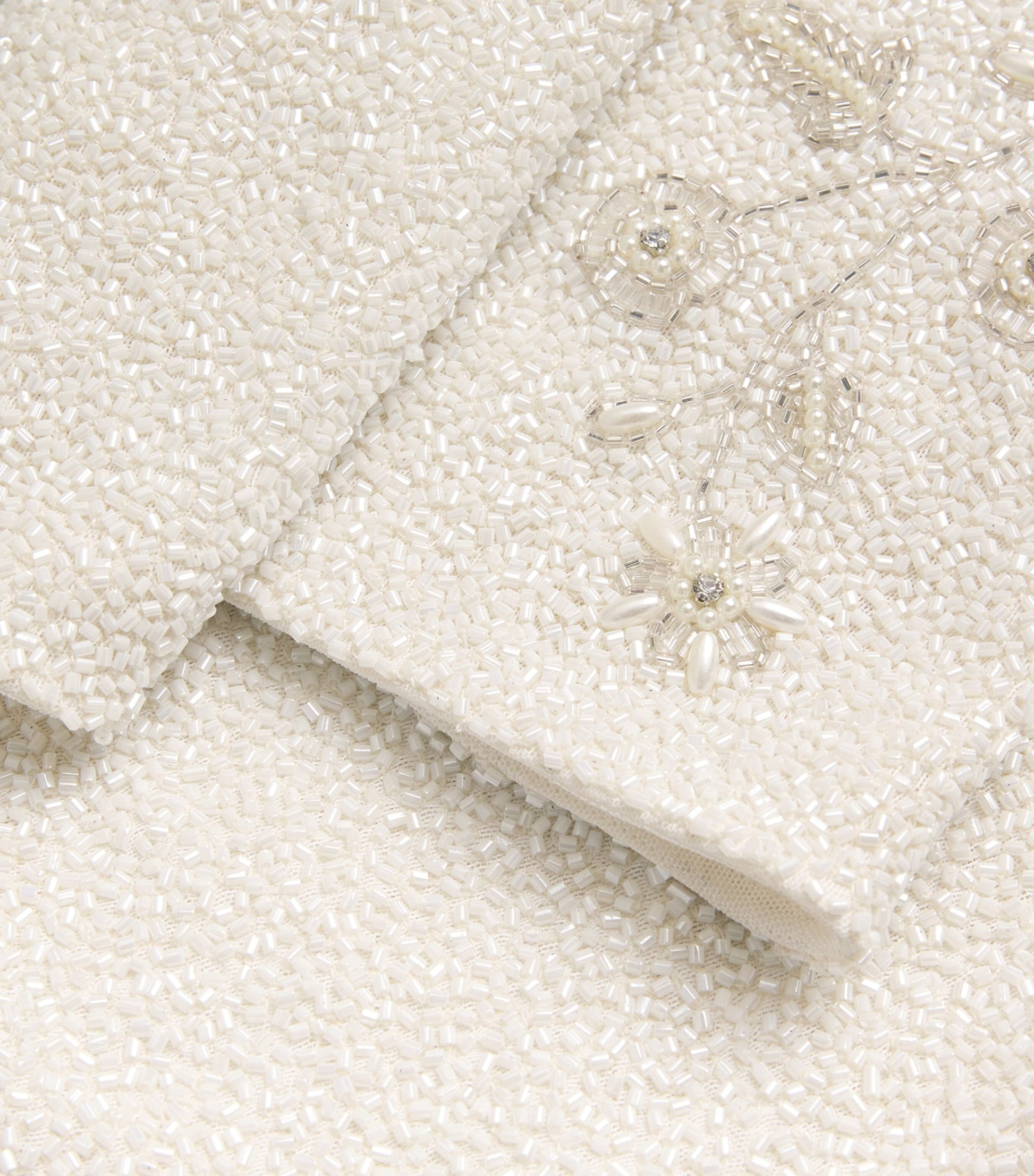 Clio Peppiatt Ivory Embellished Twilight Mini Dress