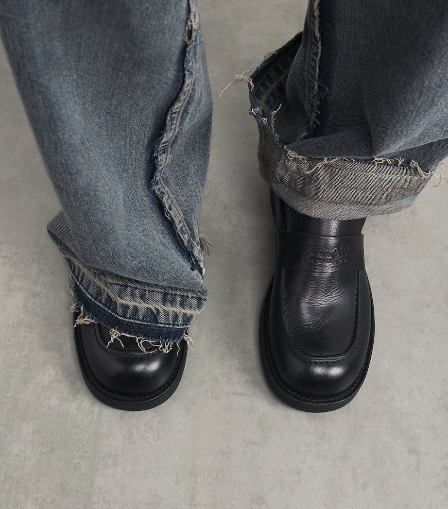 MM6 Maison Margiela Leather City Biker Loafers