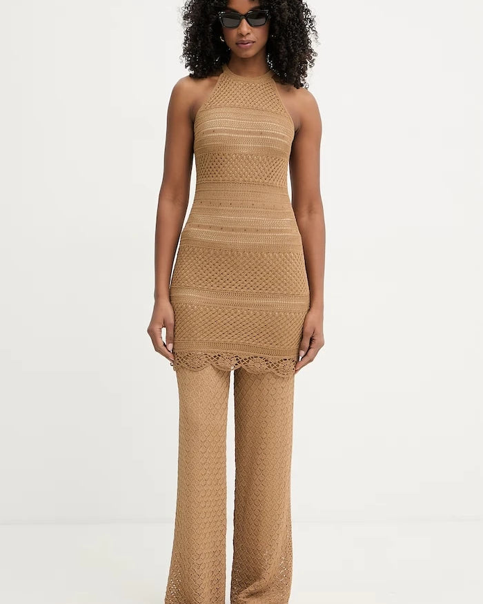 Twinset keten karışımlı elbise