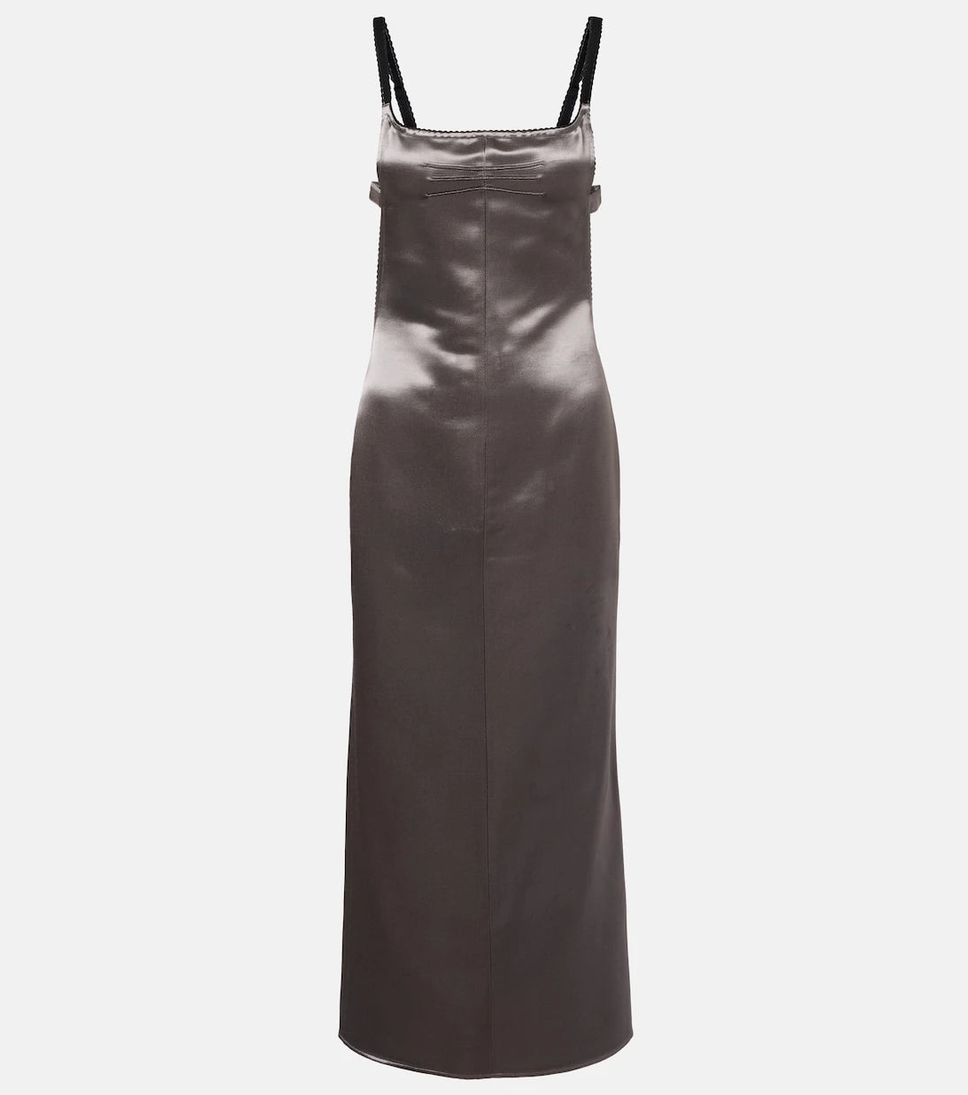 The Attico - Open-back satin midi dress