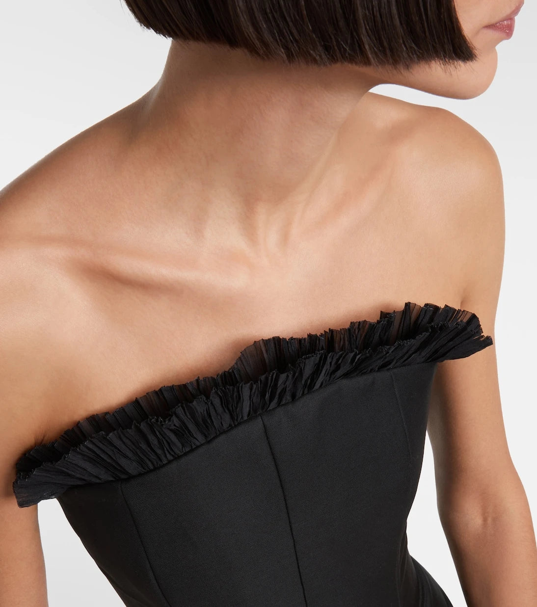 McQueen - Ruffled wool gabardine cocktail dress