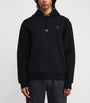 Black Cotton Embroidered Ami De Coeur Logo Hoodie