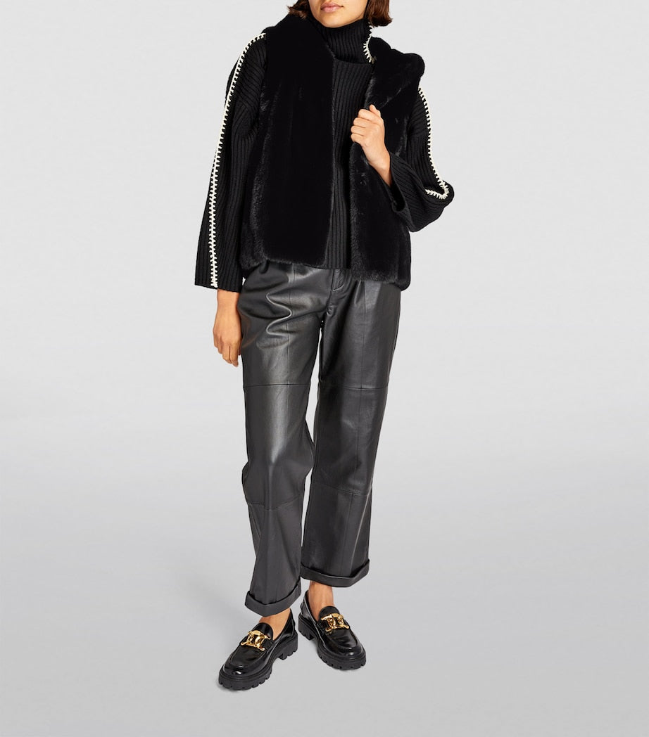 Blue Mink Hooded Gilet