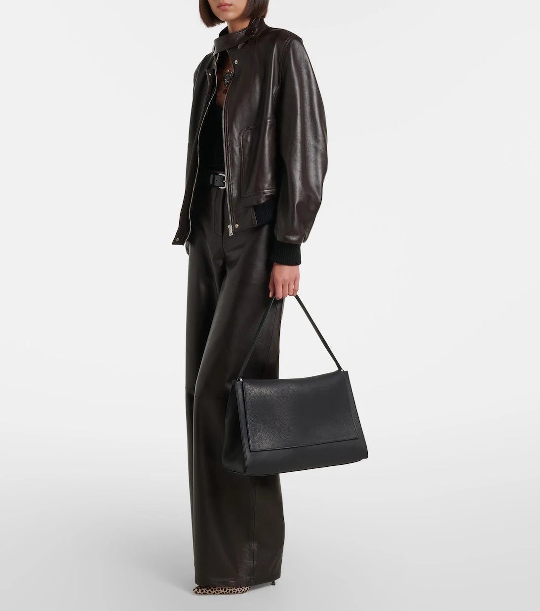 Nour Hammour - Amal leather shoulder bag