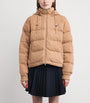 Polo Ralph Lauren Navy Wool-Cashmere Cable-Knit Puffer Jacket