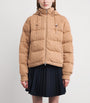 Polo Ralph Lauren Navy Wool-Cashmere Cable-Knit Puffer Jacket