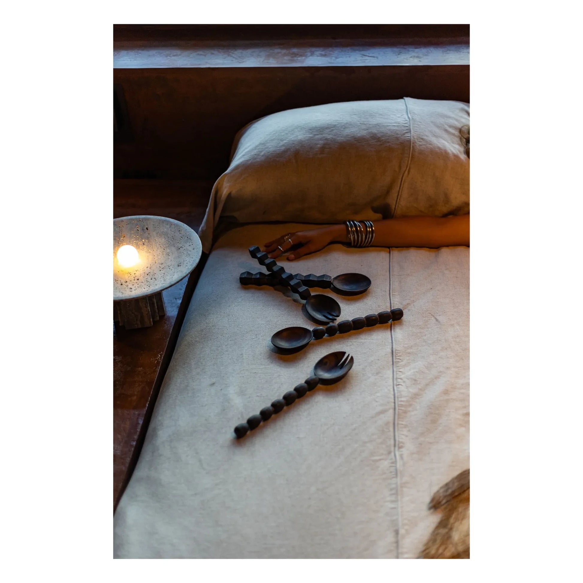 Woodmata - Teak wood salad servers | Teak