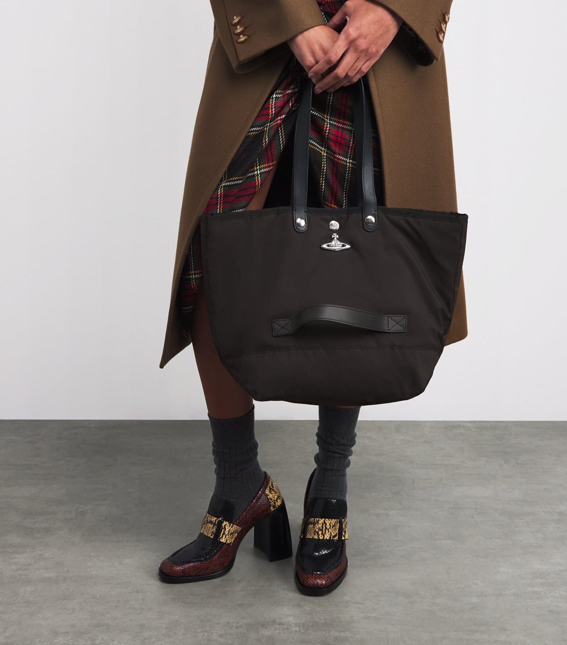 Vivienne Westwood Black Small Utility Shopper Bag