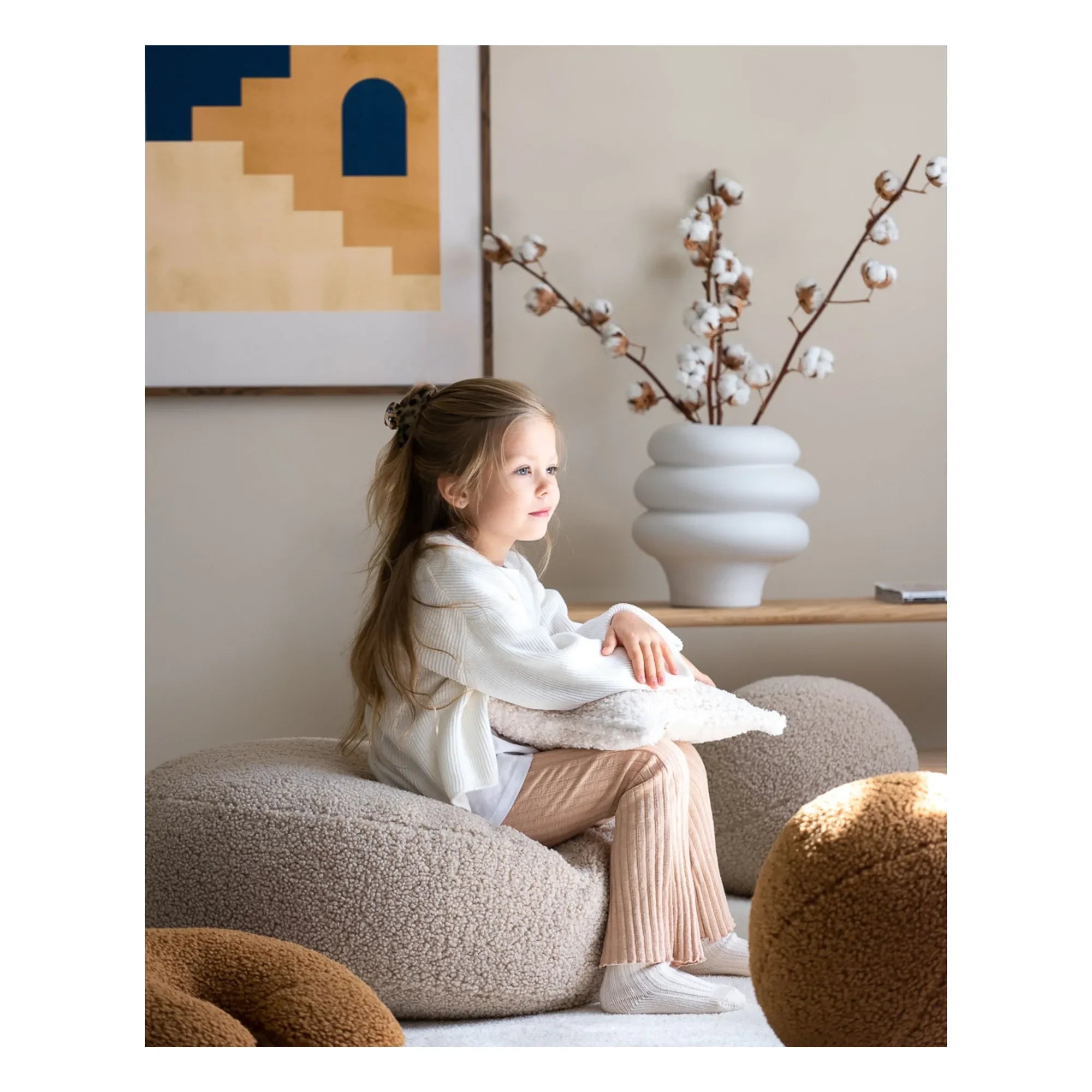 Wigiwama - Teddy pouffe | Beige