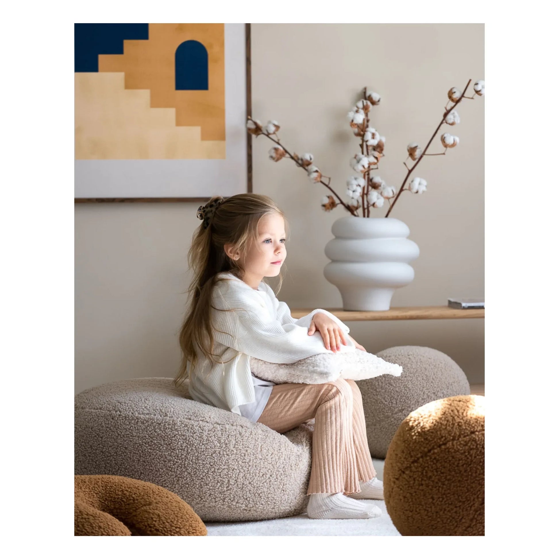 Wigiwama - Teddy pouffe | Beige
