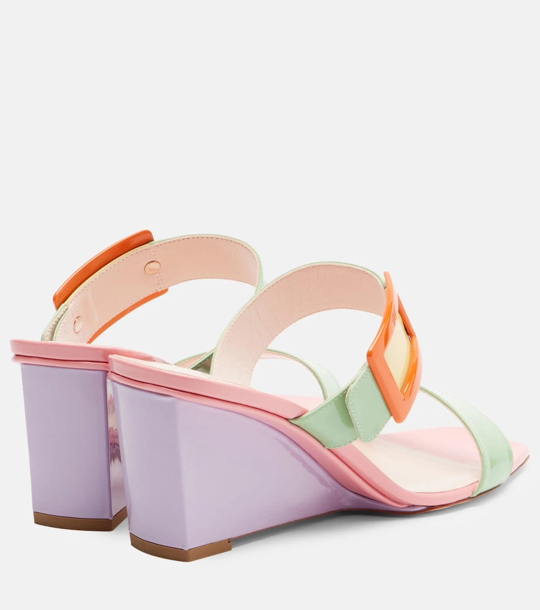 Roger Vivier - Belle Vivier 60 patent leather wedge mules