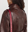 MAX&Co. Brown Leather Trench Coat