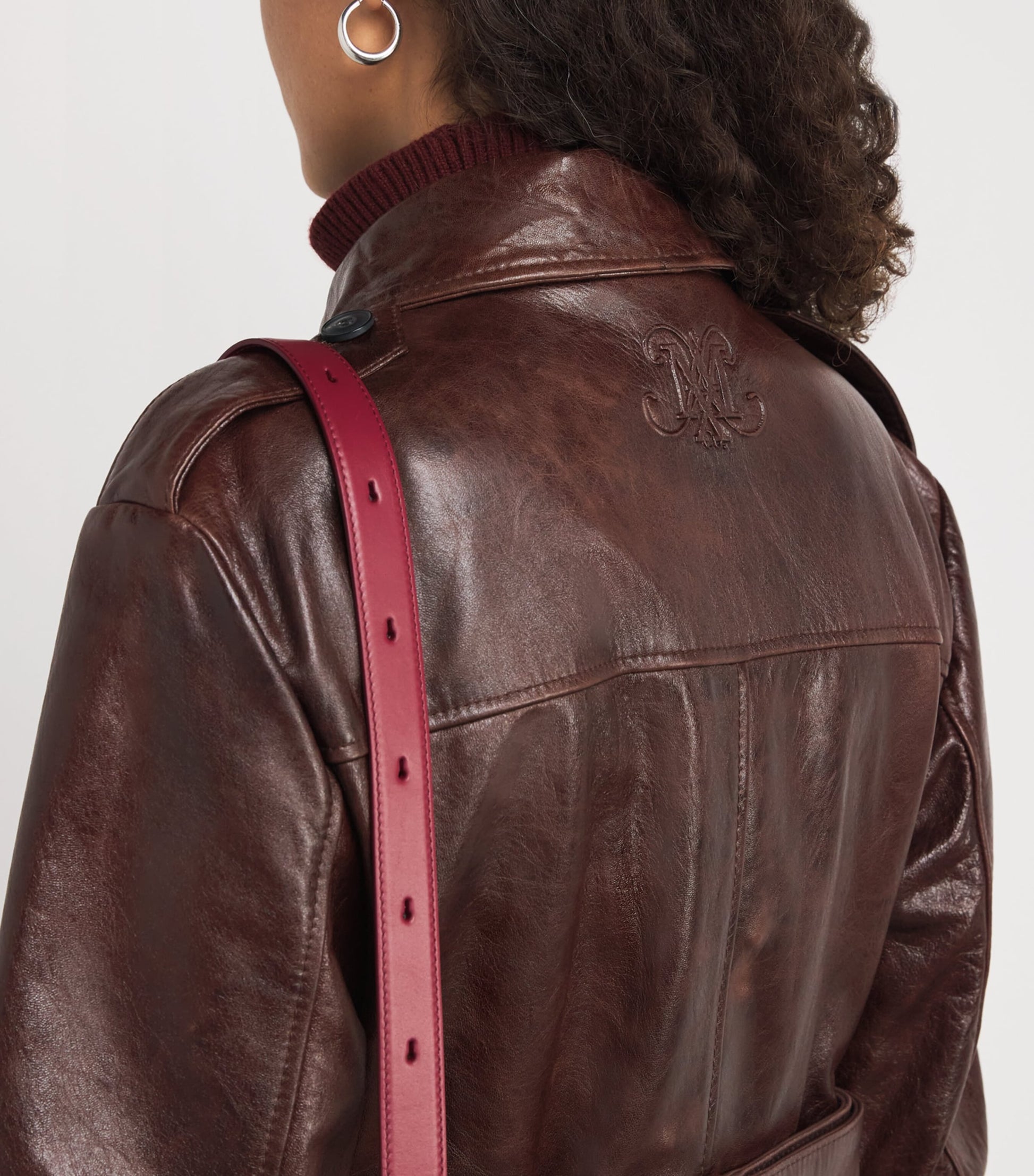 MAX&Co. Brown Leather Trench Coat
