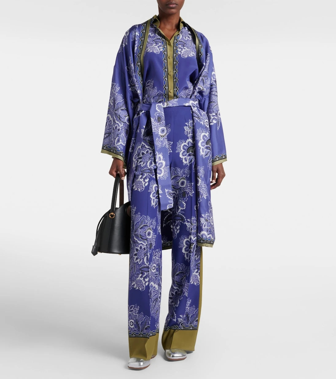 Etro - Paisley high-rise silk wide-leg pants