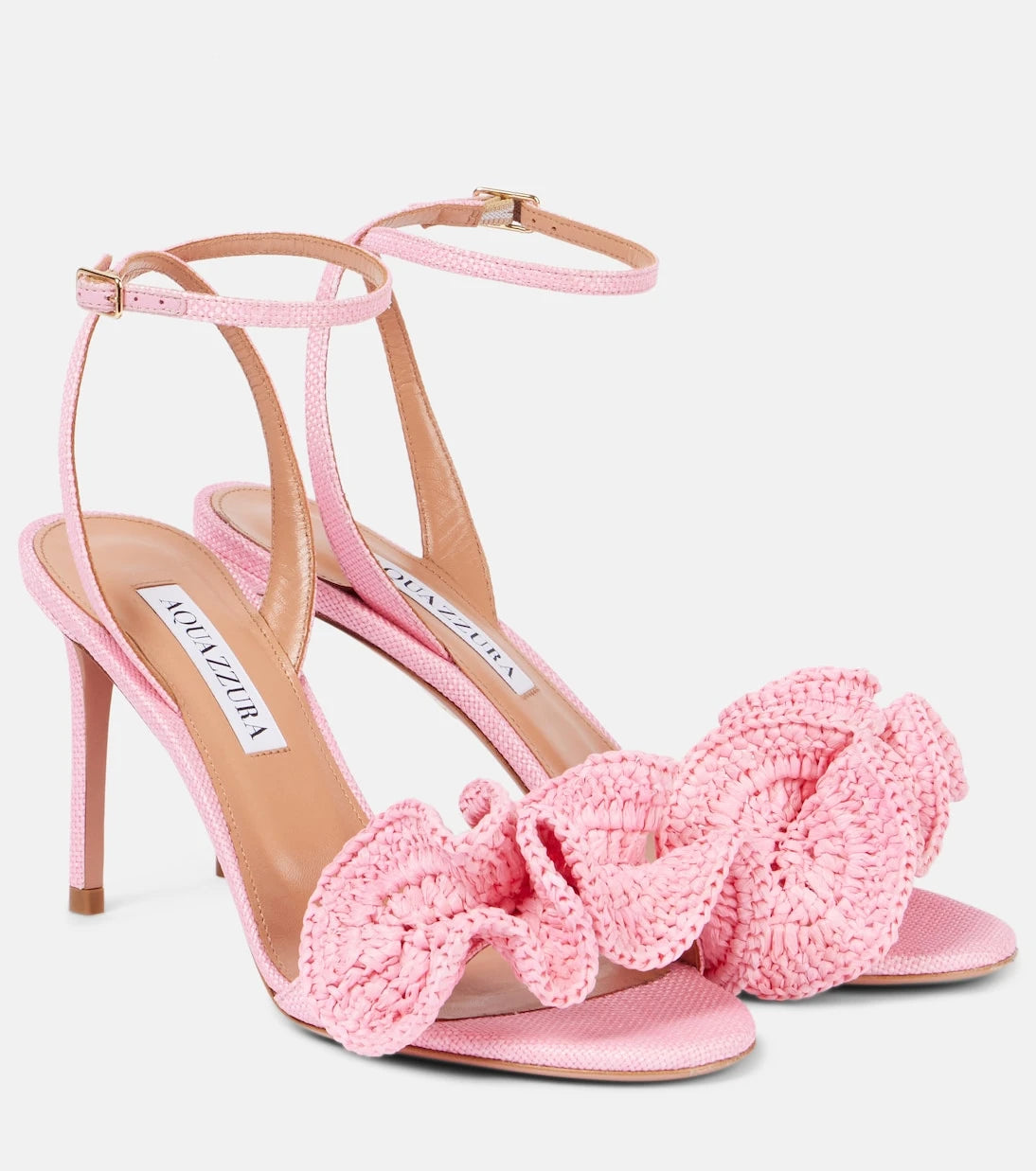 Aquazzura - Noches Tropicales 85 raffia sandals