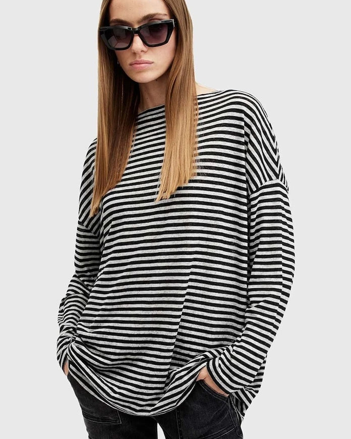AllSaints RITA STRIPE TEE Bluz