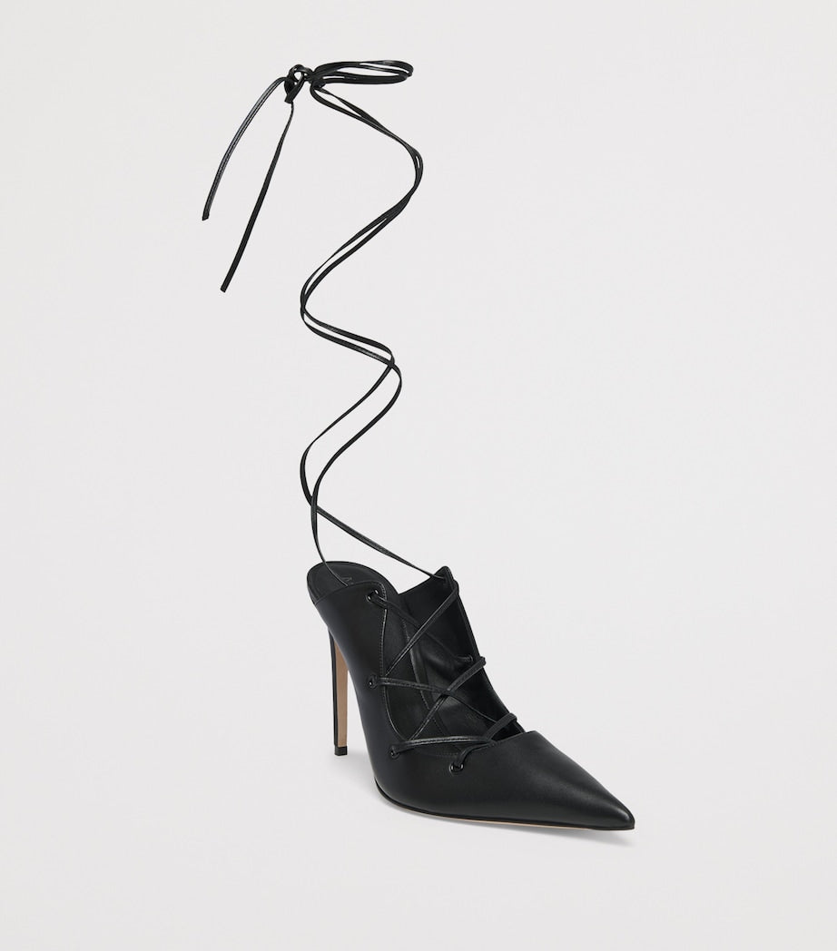 McQueen Leather Ghillie Pumps 105