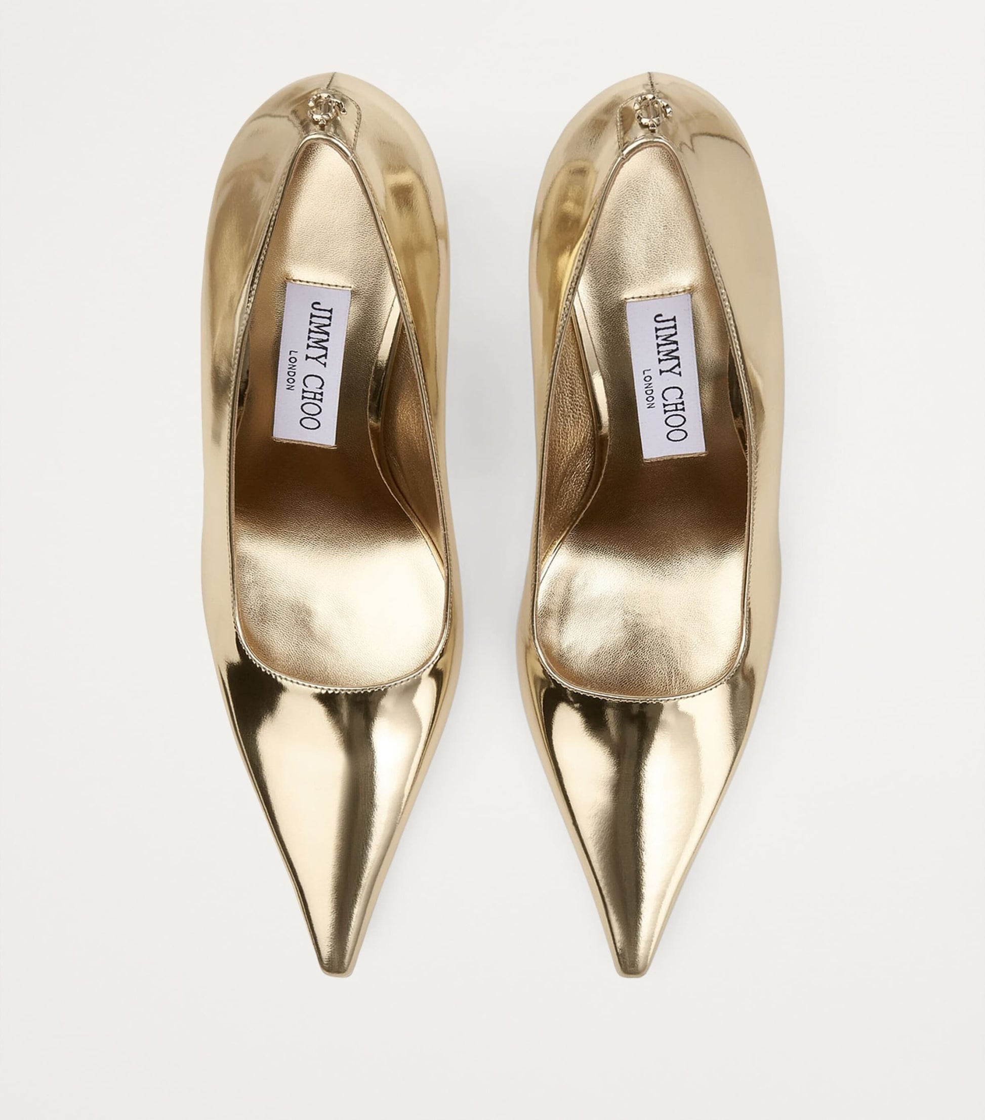 Gold Ixia 80 Leather Pumps