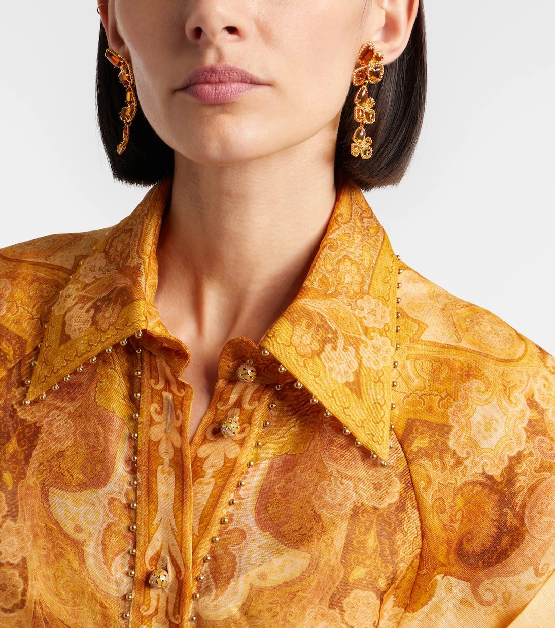 Zimmermann - Bloom Large embellished drop earrings